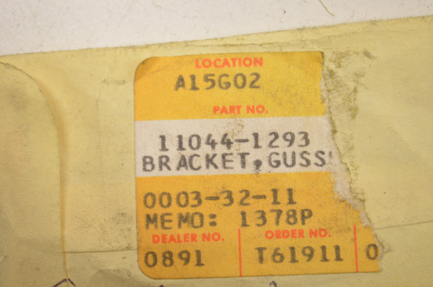 Gusset Cover Bracket NOS