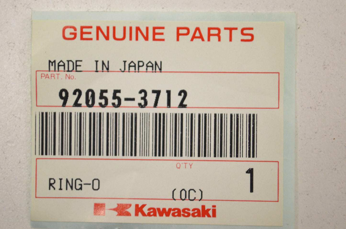 OEM Kawasaki 92055-3712 O-Ring NOS
