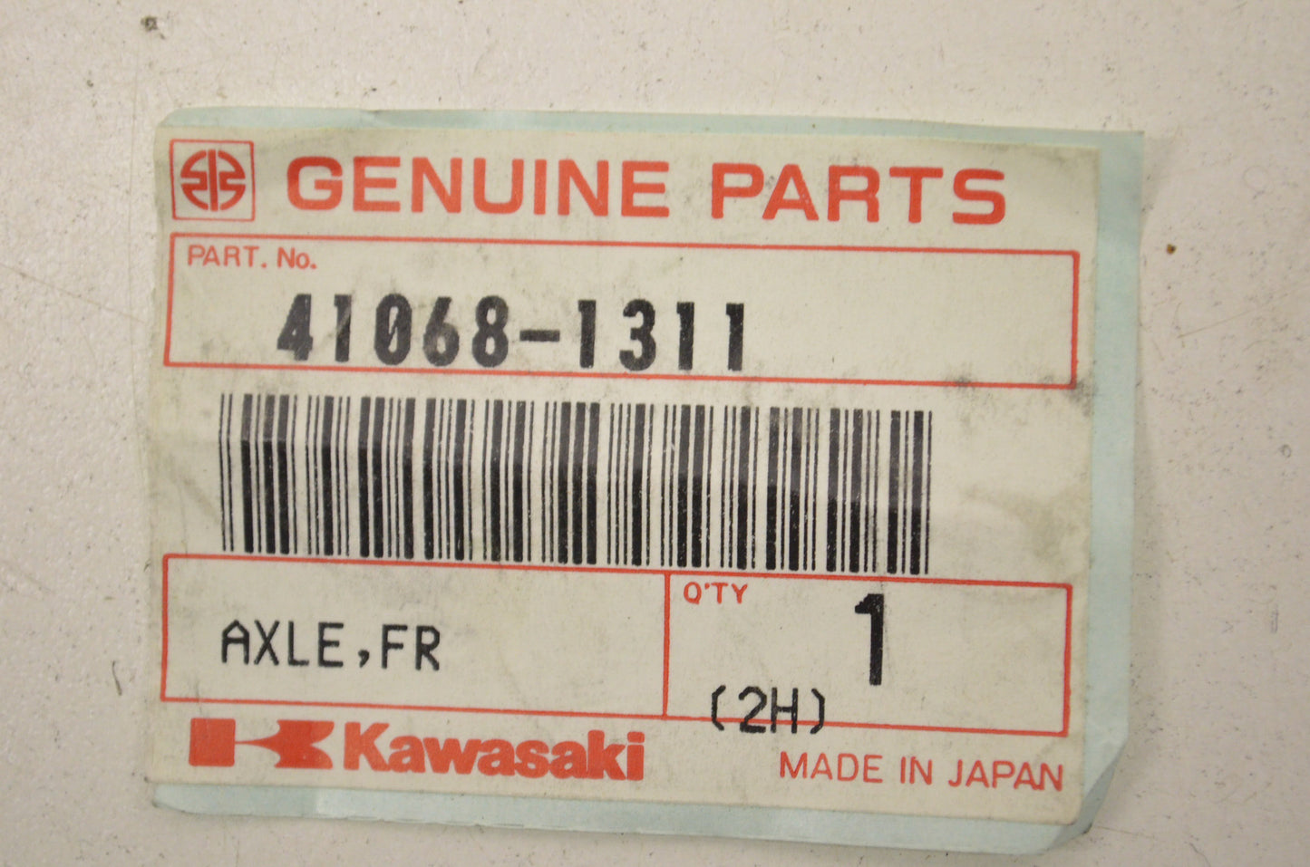 OEM Kawasaki 41068-1311 Front Axle NOS