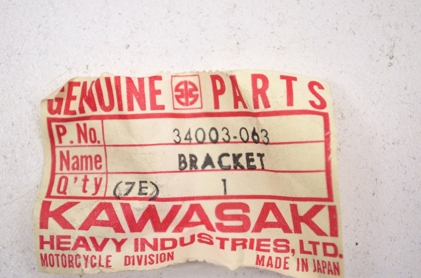 OEM Kawasaki 34003-1259 Front Left Hand Step Holder NOS