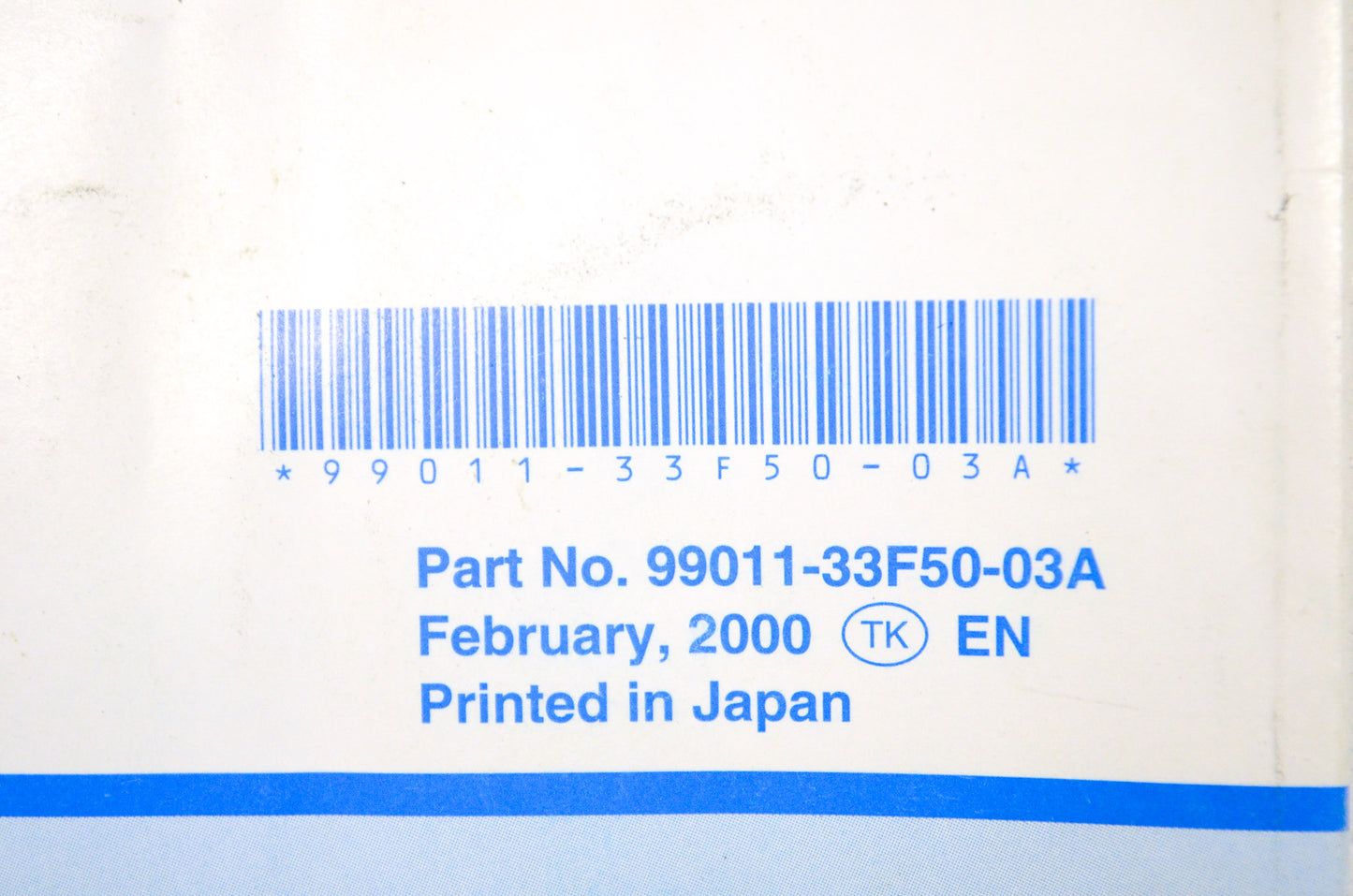 OEM Suzuki 99011-33F50-03A Owner's Manual GSX-R750YK1 NOS