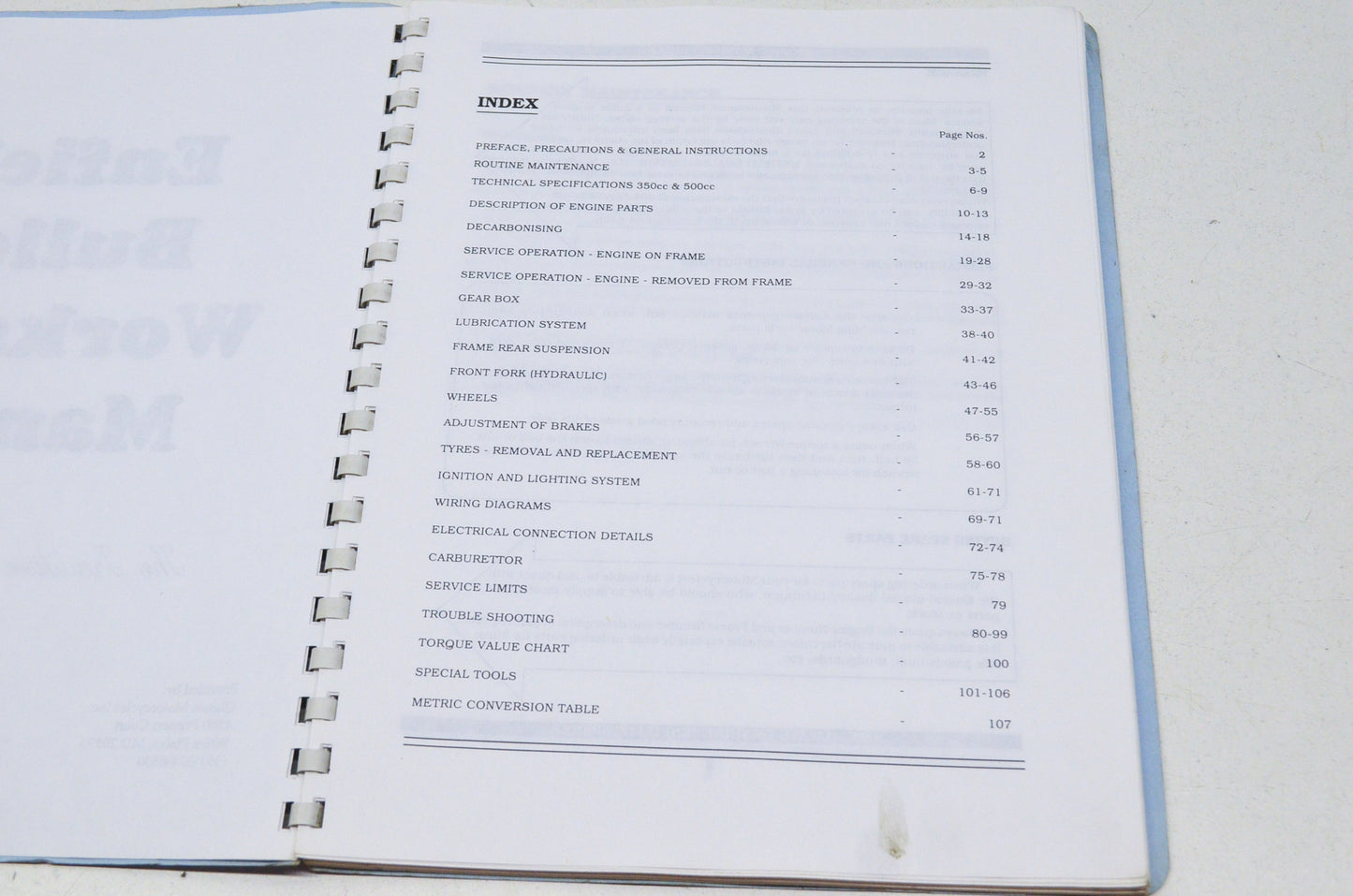 Royal Enfield Bullet Workshop Manual