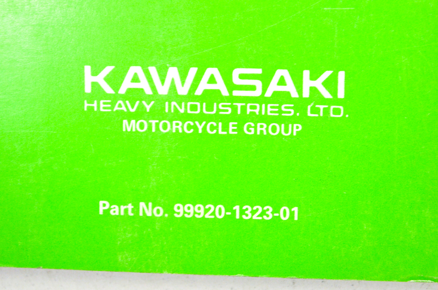 OEM Kawasaki 99920-1323-01 Owner's & Service Manual KDX200C1