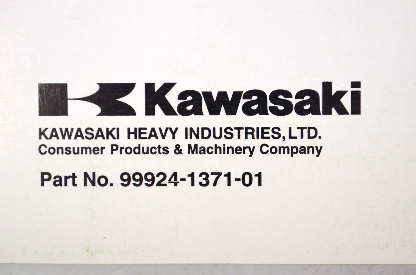 OEM Kawasaki 99924-1371-01 Service Manual KSF90A NOS