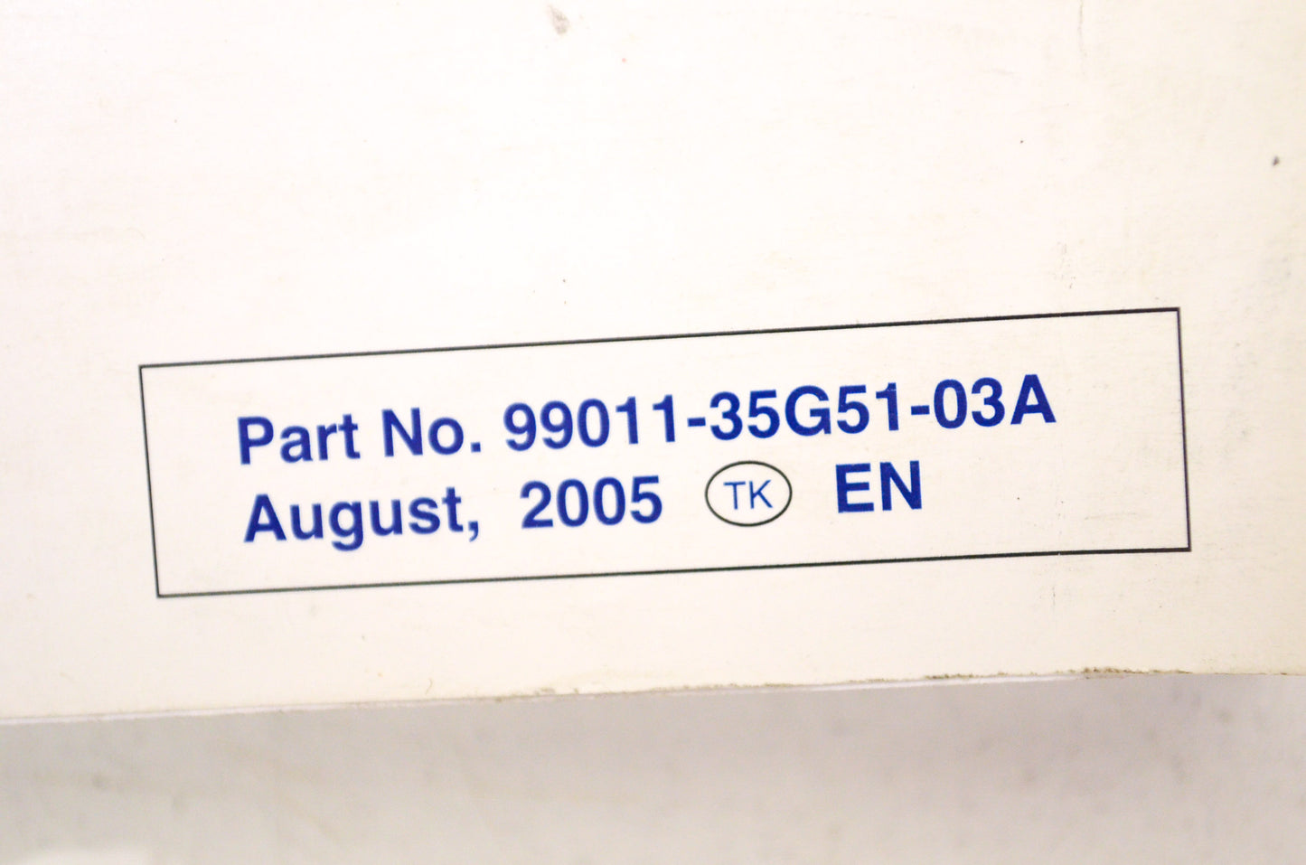 OEM Suzuki 99011-35G51-03A Owner's & Service Manual RM-Z450K6