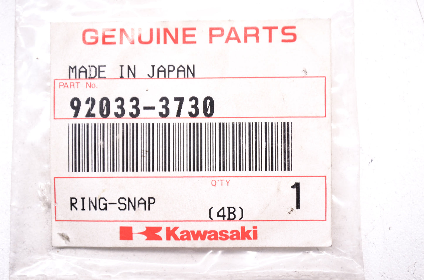New OEM Kawasaki 92033-3730 Snap Ring NOS