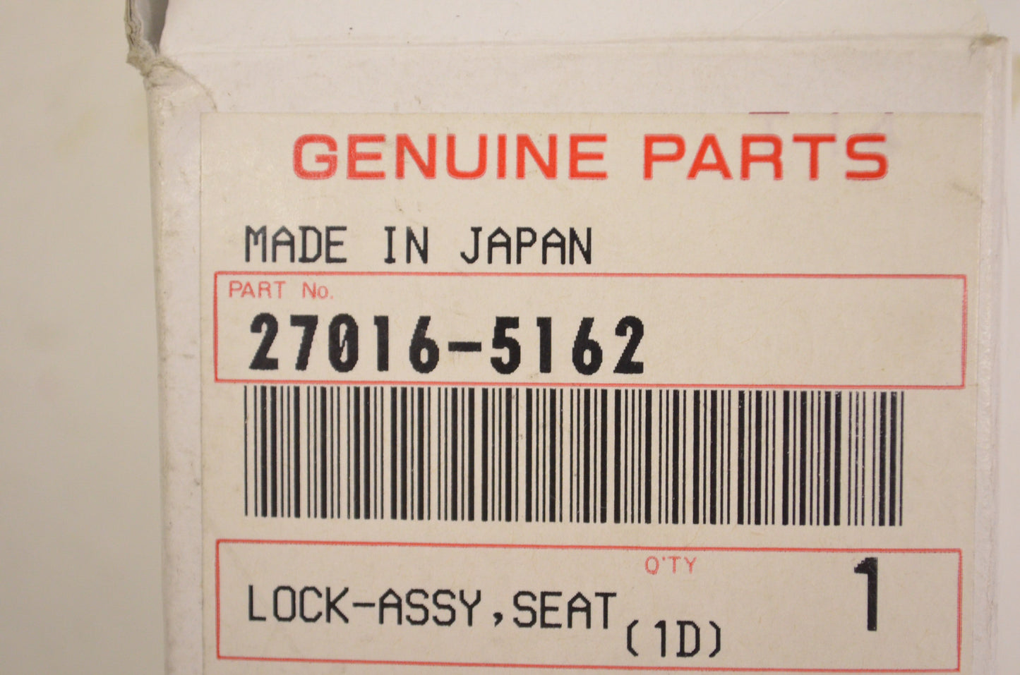 Seat Lock Assembly NOS