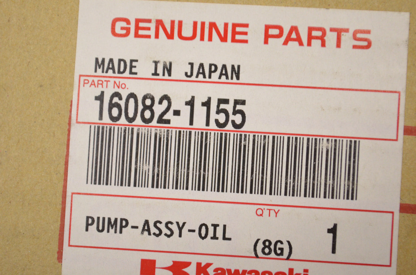 OEM Kawasaki 16082-1155 Ol Pump Assembly NOS