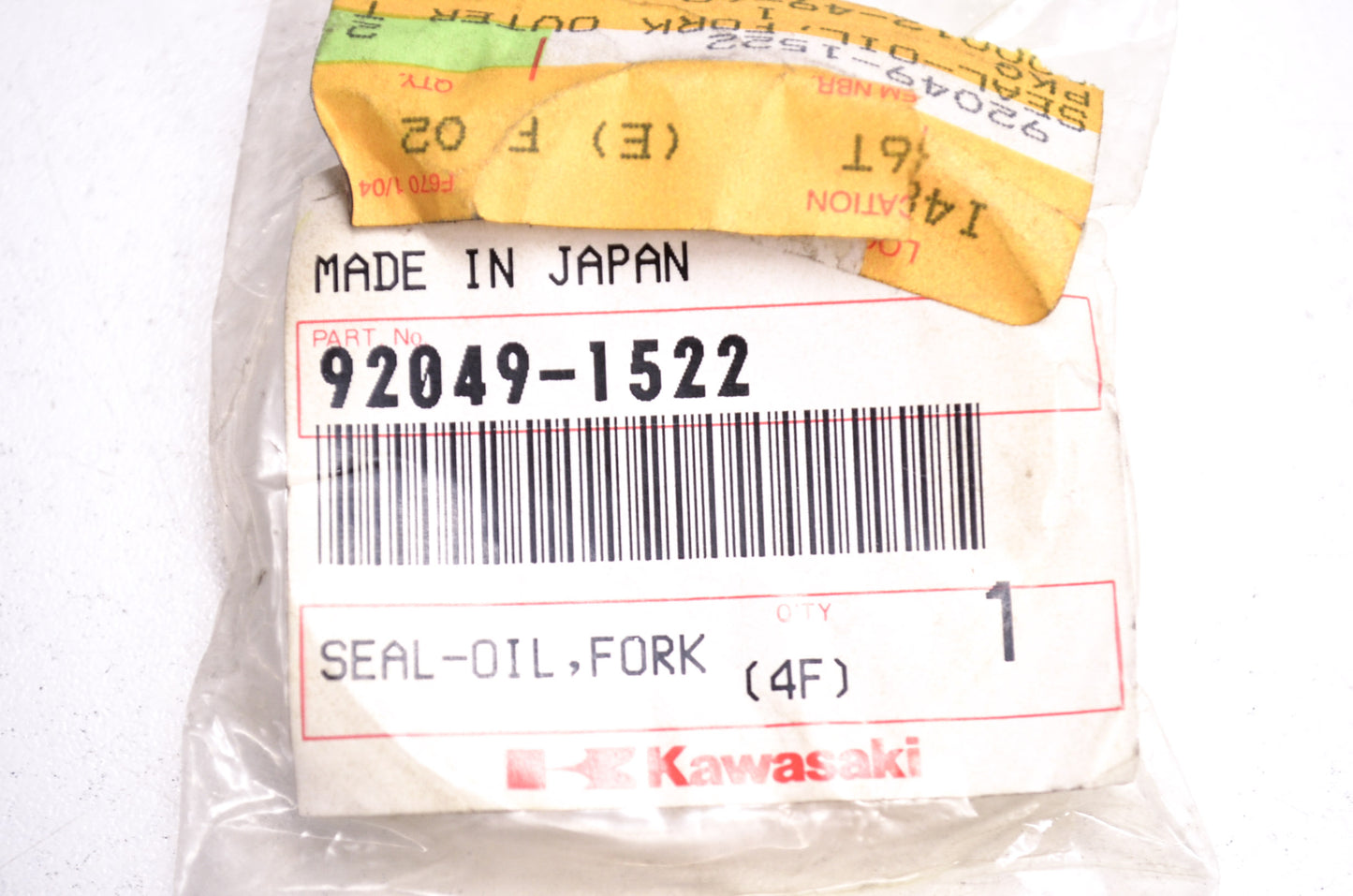 OEM Kawasaki 92049-1522 Outer Fork Oil T Seal NOS