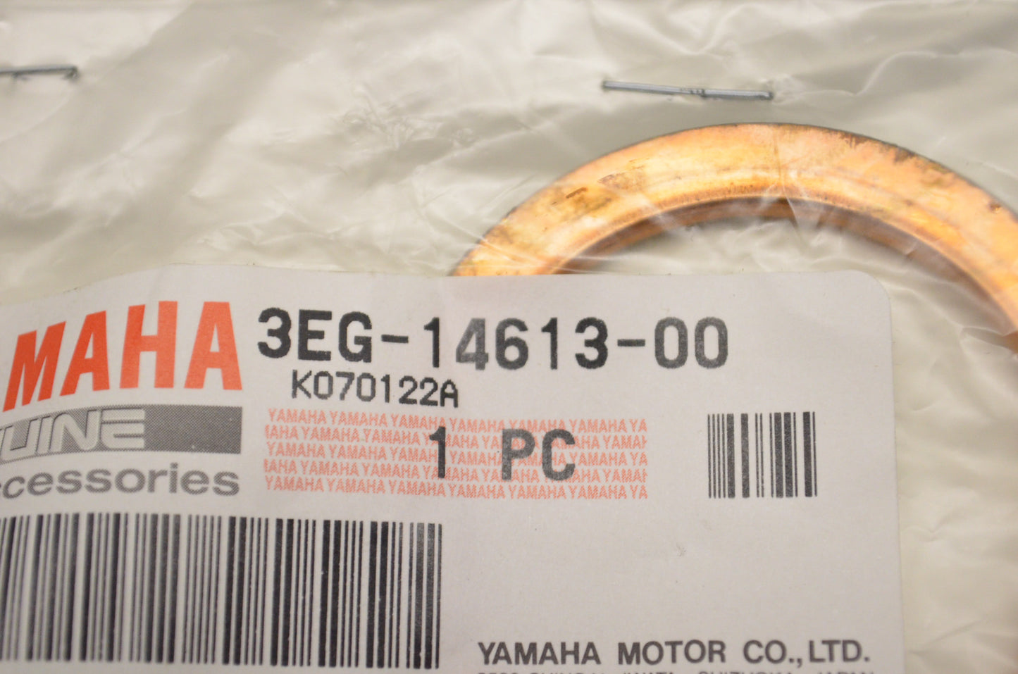 New OEM Yamaha 3EG-14613-00-00 Exhaust Pipe Gasket NOS