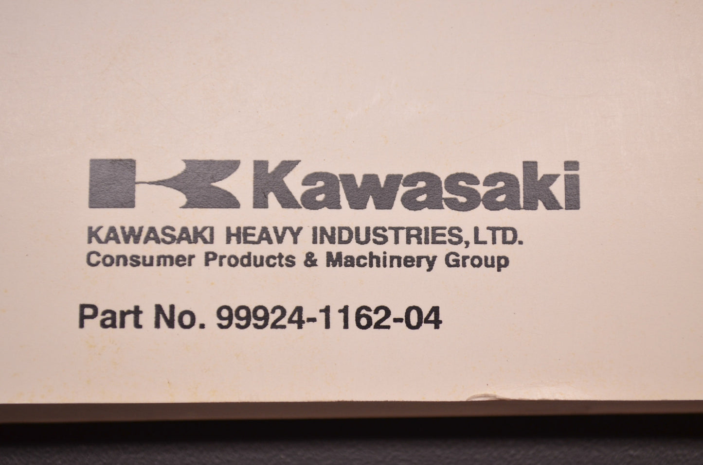 OEM Kawasaki 99924-1162-04 Service Manual KLX650 NOS