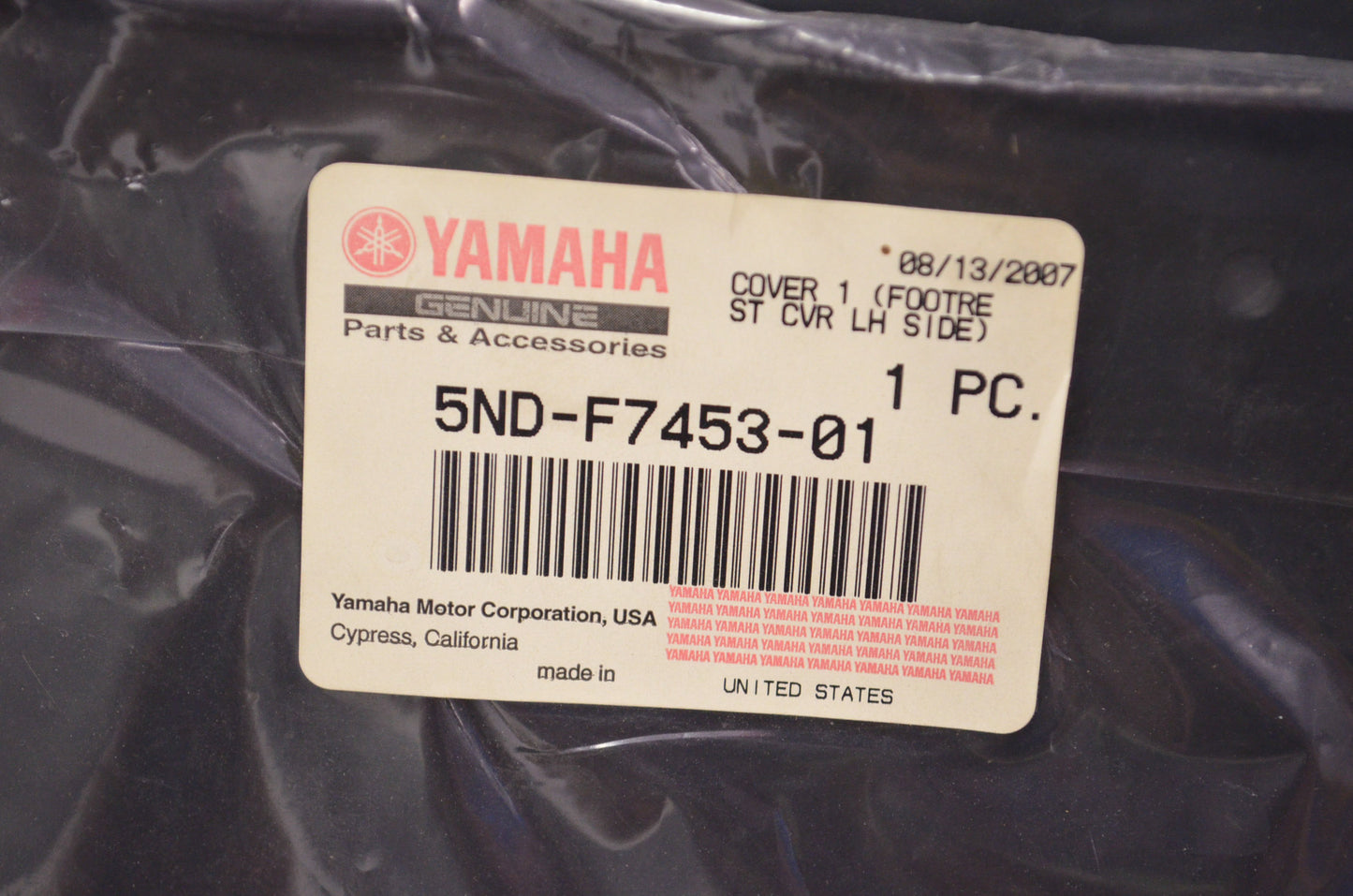 OEM Yamaha 5ND-F7453-01-00 Left Footwell Cover 1 NOS