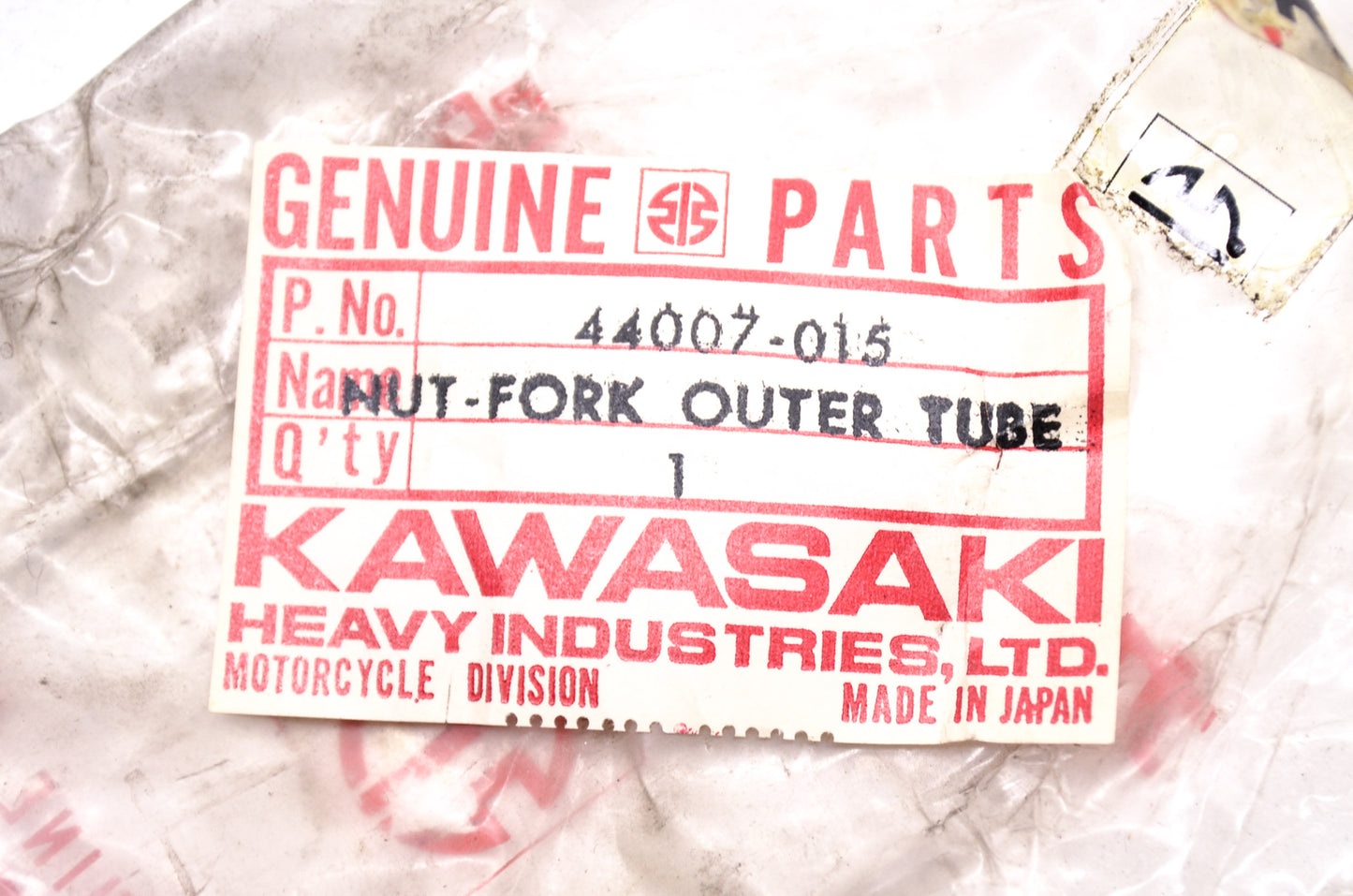 New OEM Kawasaki Fork Outer Tube Nut 44007-015 NOS