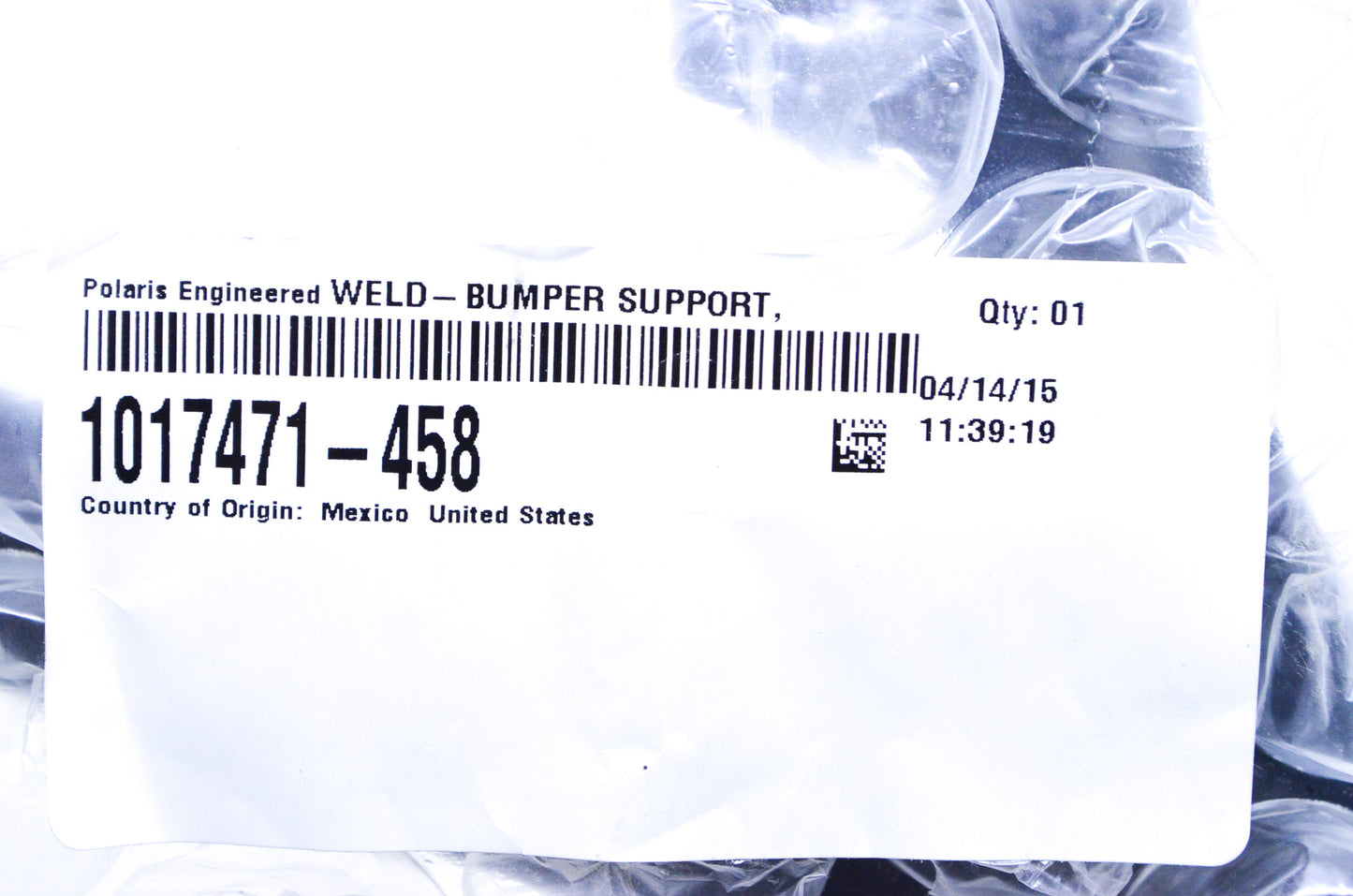 New OEM Polaris Black Weld Front Support Bracket NOS