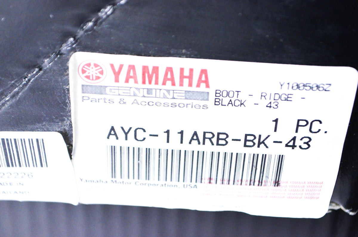 OEM Yamaha AYC-11ARB-BK-43 Black Ridge Boots Size 10 NOS