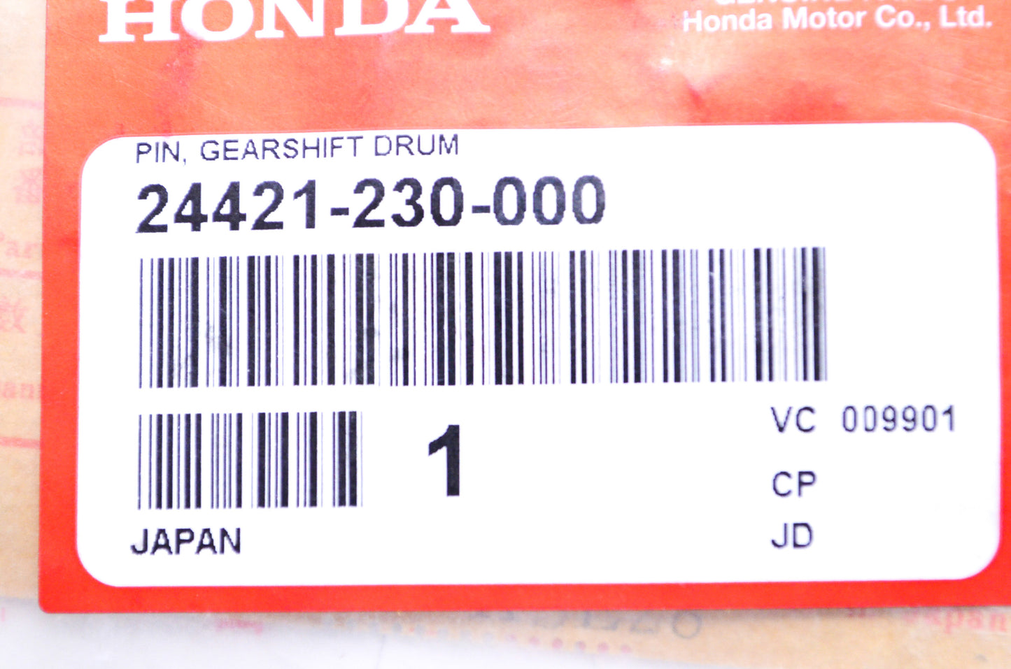 OEM Honda 24421-230-000 Gearshift Drum Pin NOS