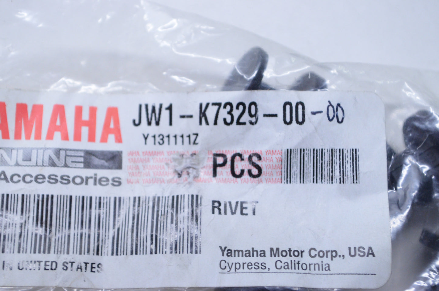 OEM Yamaha JW1-K7329-00-00 Rivet Qty 5 NOS