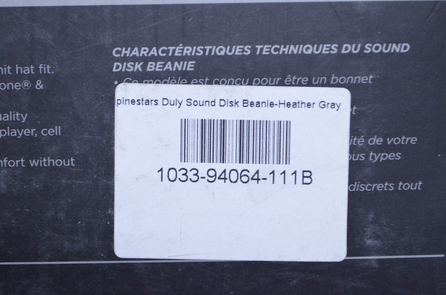 New Alpinestars Gray Sound Disk Beanie NOS