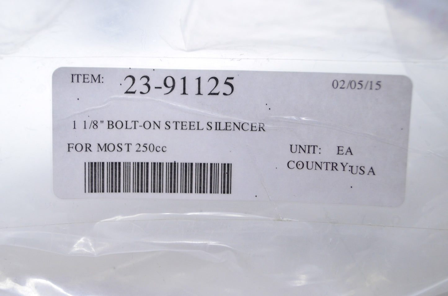 New DG Performance 1 1/8' Bolt On Steel Silencer NOS