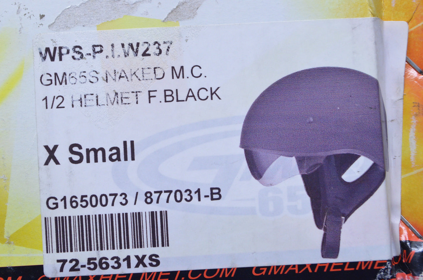 New GMAX Flat Black XS Half Helmet NOS