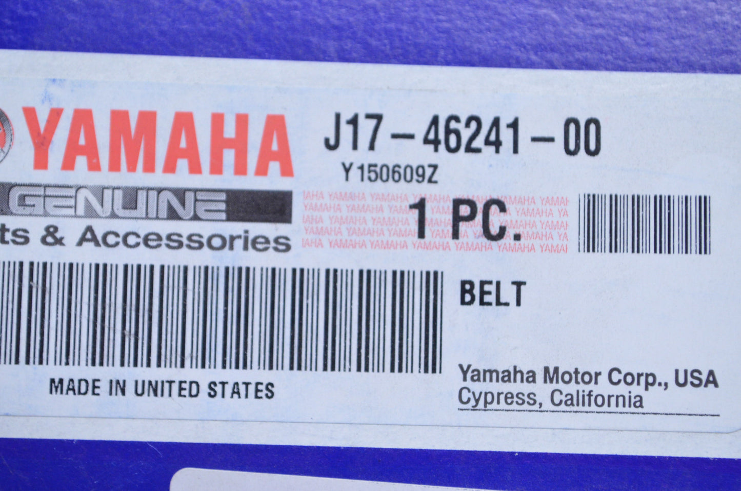 OEM Yamaha J17-46241-00-00 Belt NOS
