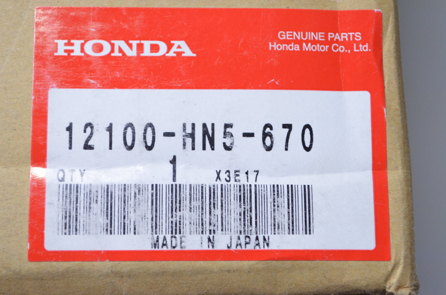 New OEM Honda 12100-HN5-670 Cylinder NOS