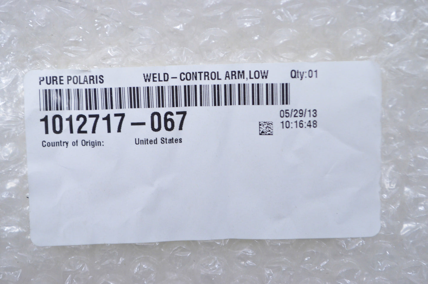 OEM Polaris 1012717-067 Black Lower Left Control Arm NOS