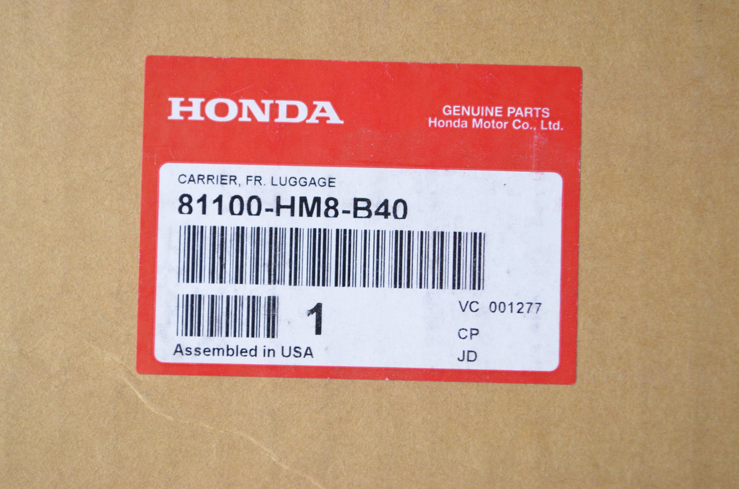 New OEM Honda Front Luggage Carrier NOS
