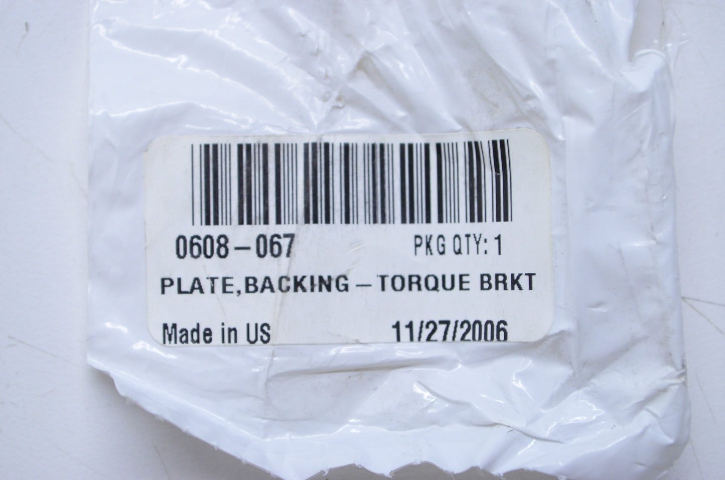 OEM Arctic Cat 0608-067 Torque Bracket Backing Plate NOS