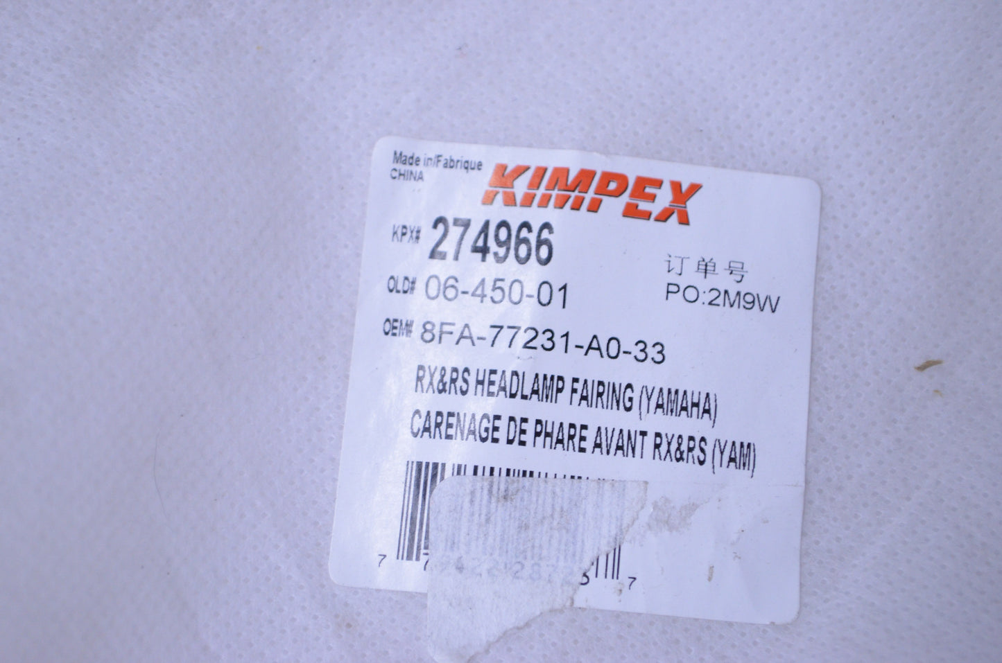 New Kimpex Headlight Fairing NOS
