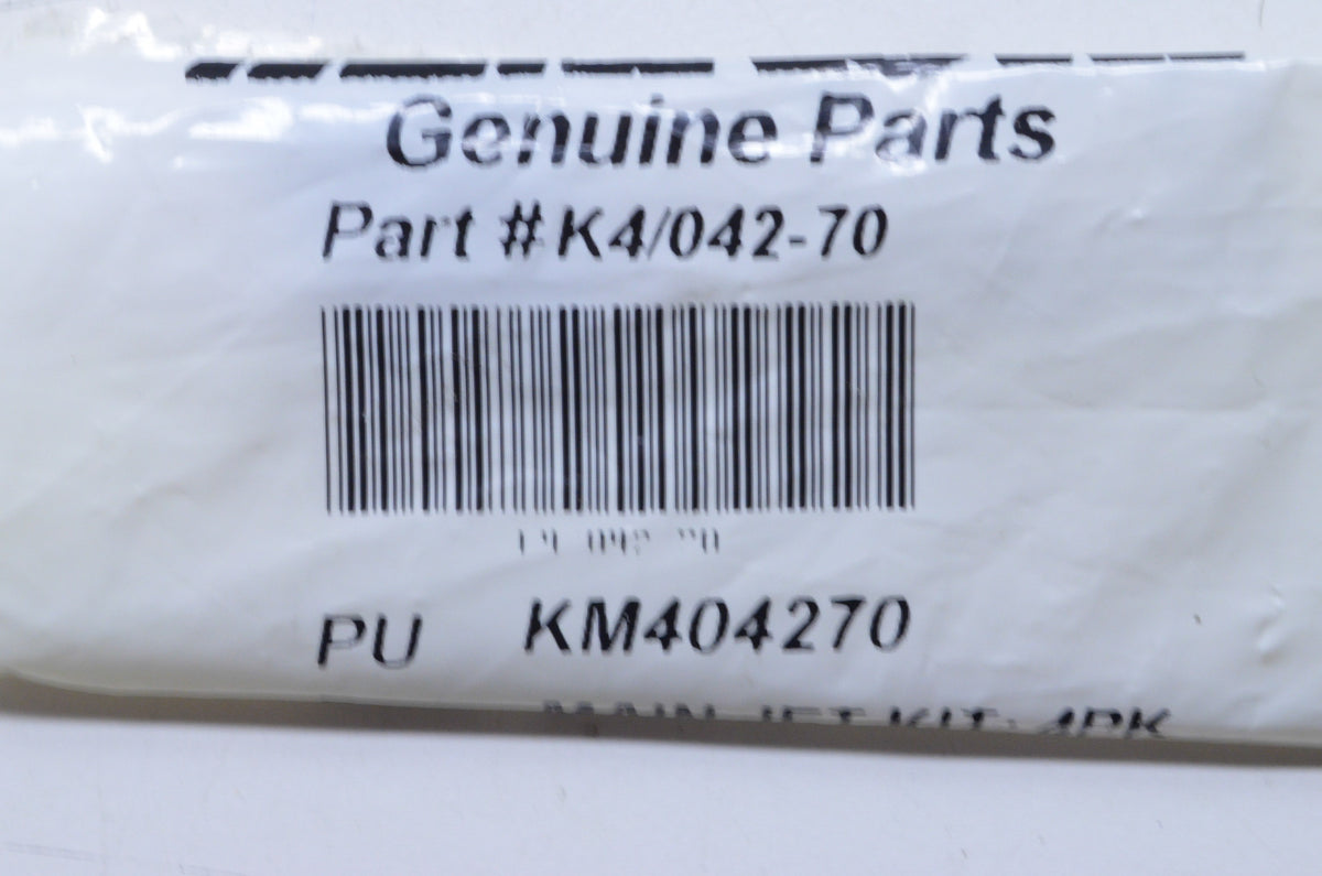 Mikuni KM404270, K4/042-70 70 Main Jet Qty 6 NOS