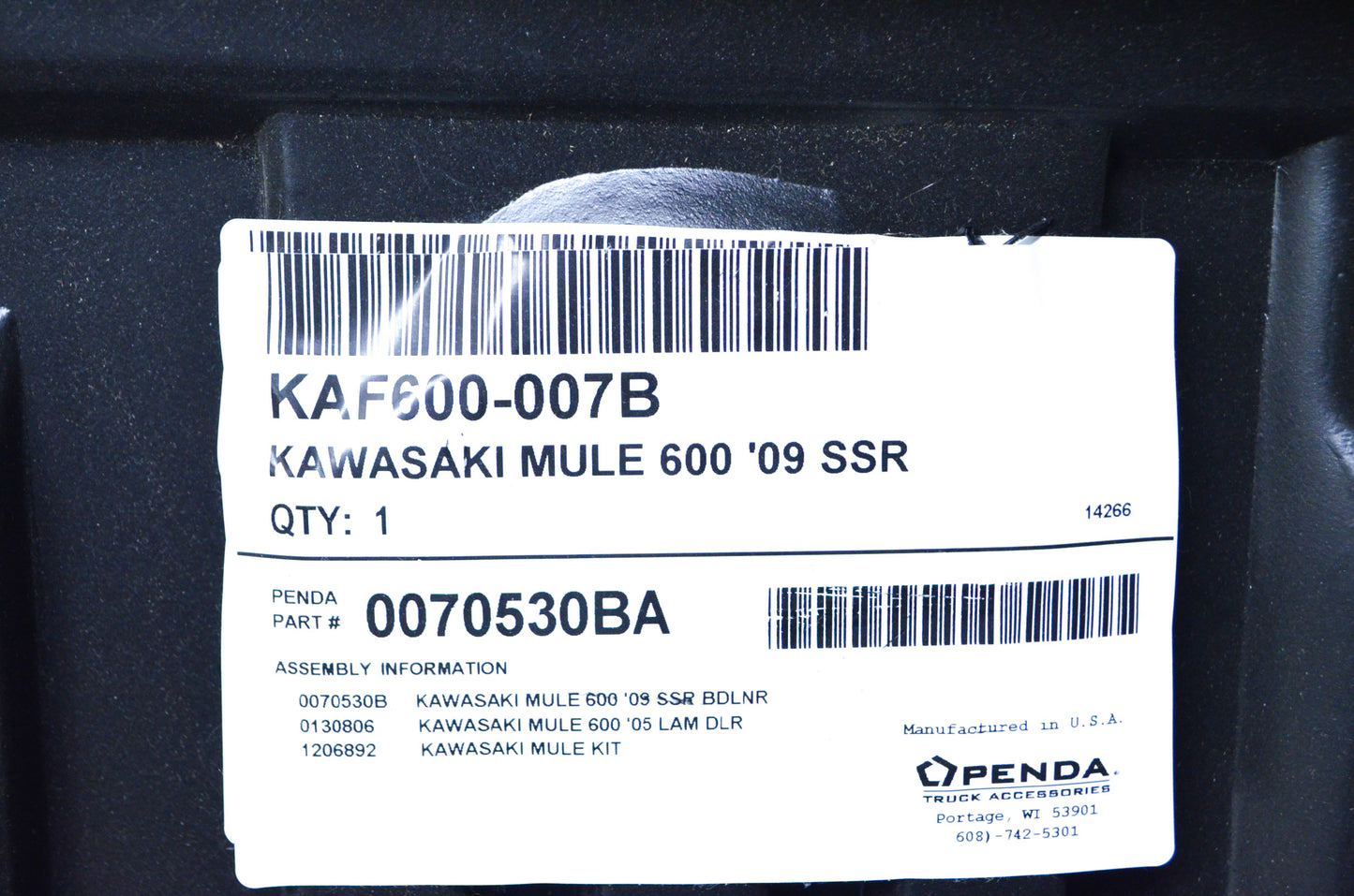 New OEM Kawasaki Slip Resistant Bed Liner NOS