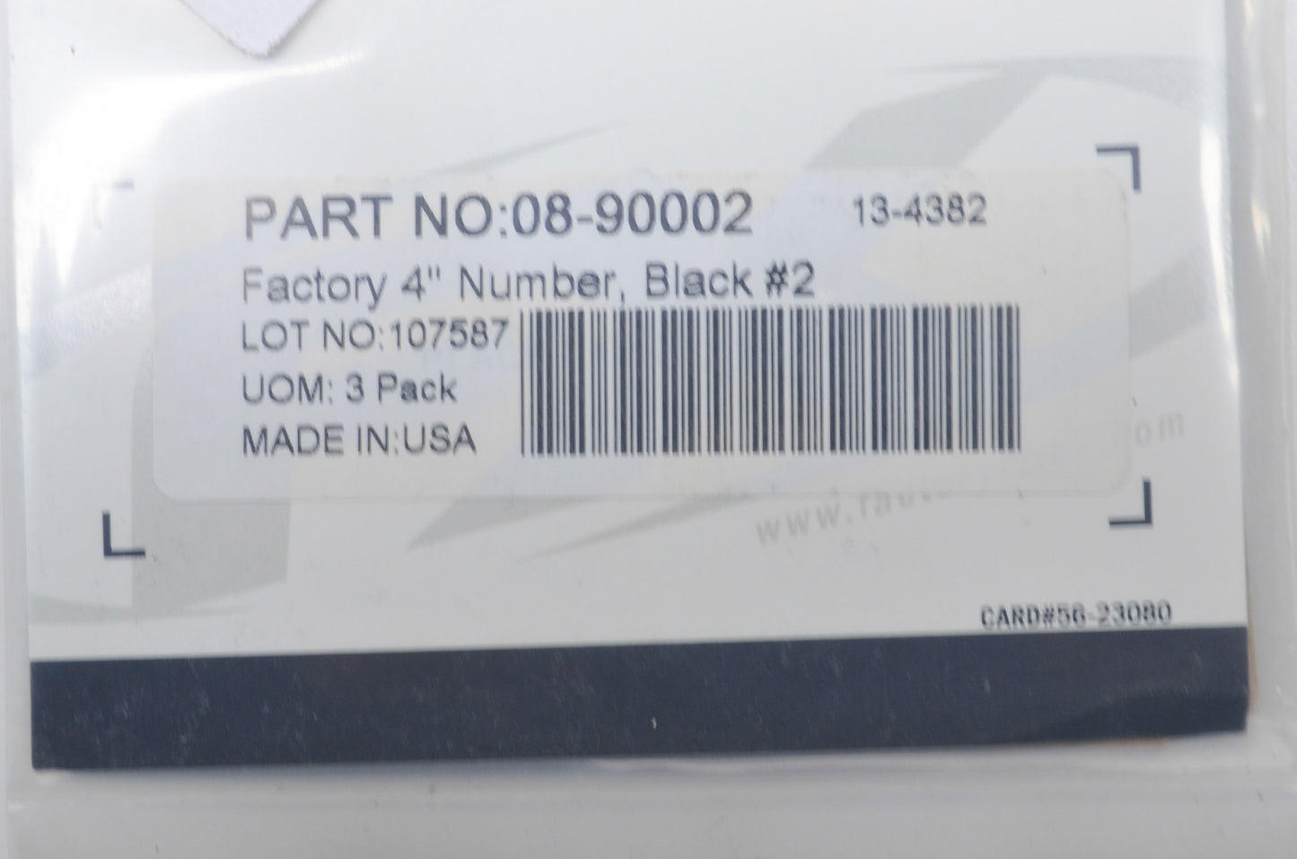 New Factory Effex Number 2 Black Factory 4 ' Number Kit NOS
