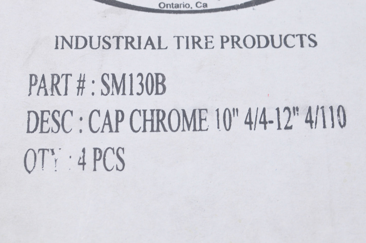 New ITP Black Cap Kit NOS