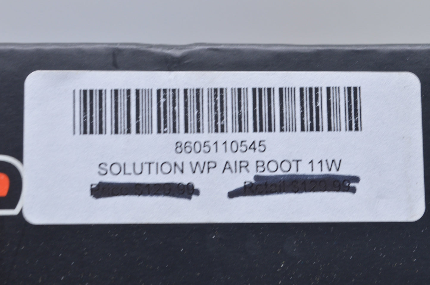 New Tourmaster Size 11 Wide Black Solution WP Air Boot NOS