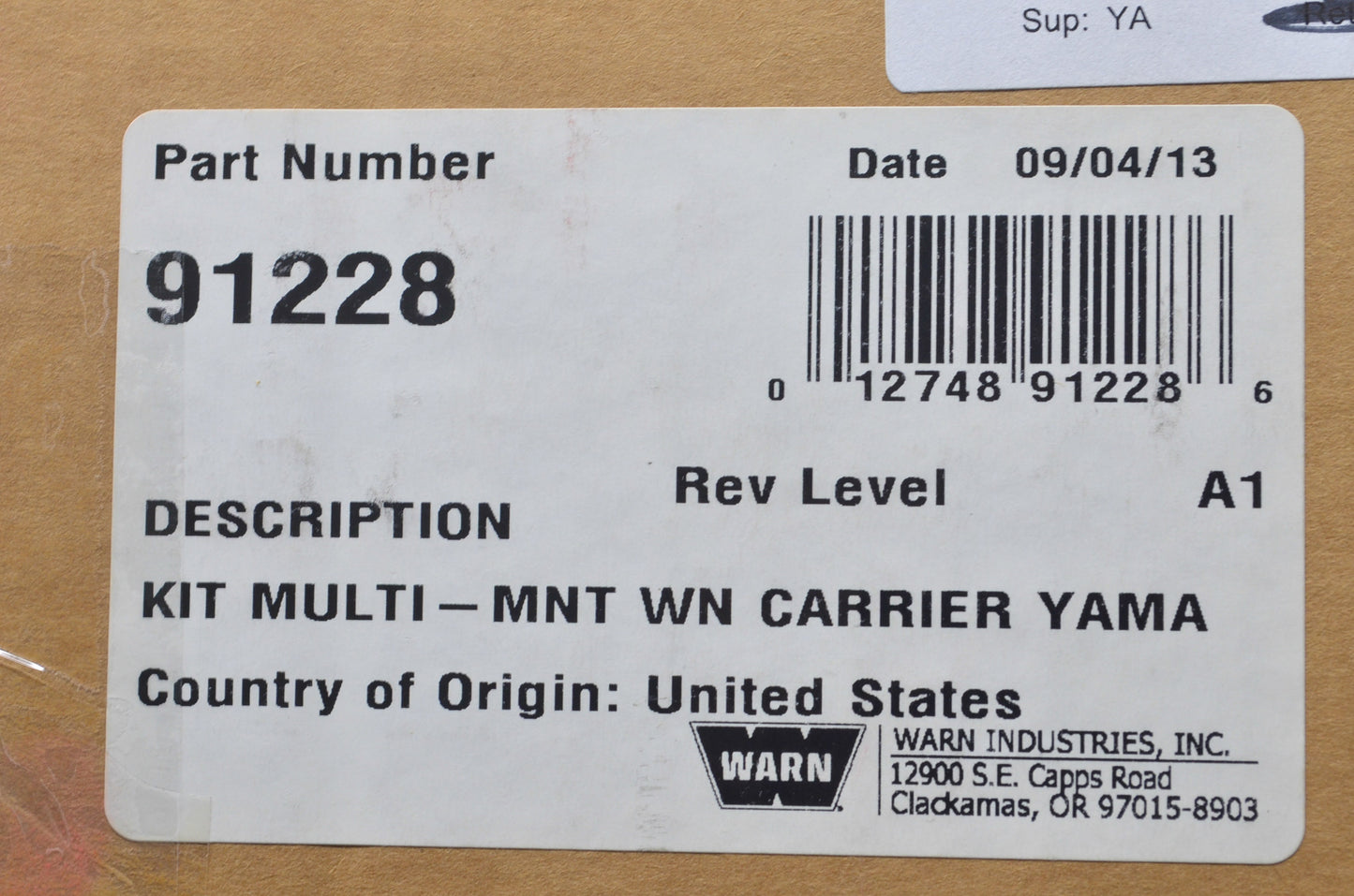 Warn 91228, 1XD-F28L0-V0-00 Yamaha Multi Mount Winch kit NOS