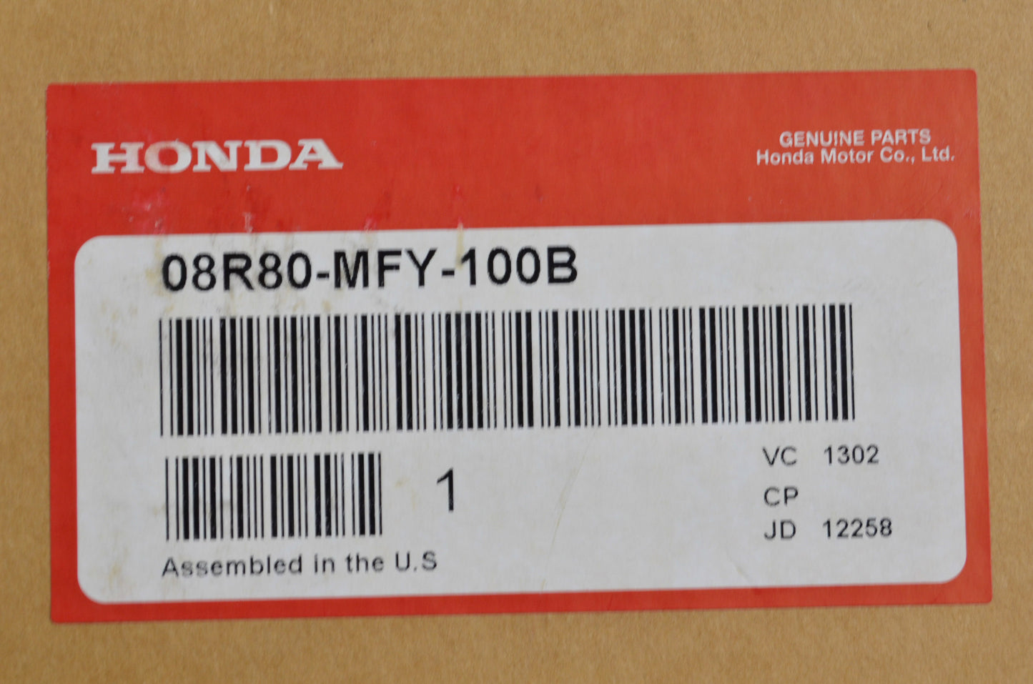 OEM Honda 08R80-MFY-100B Windshield Kit NOS