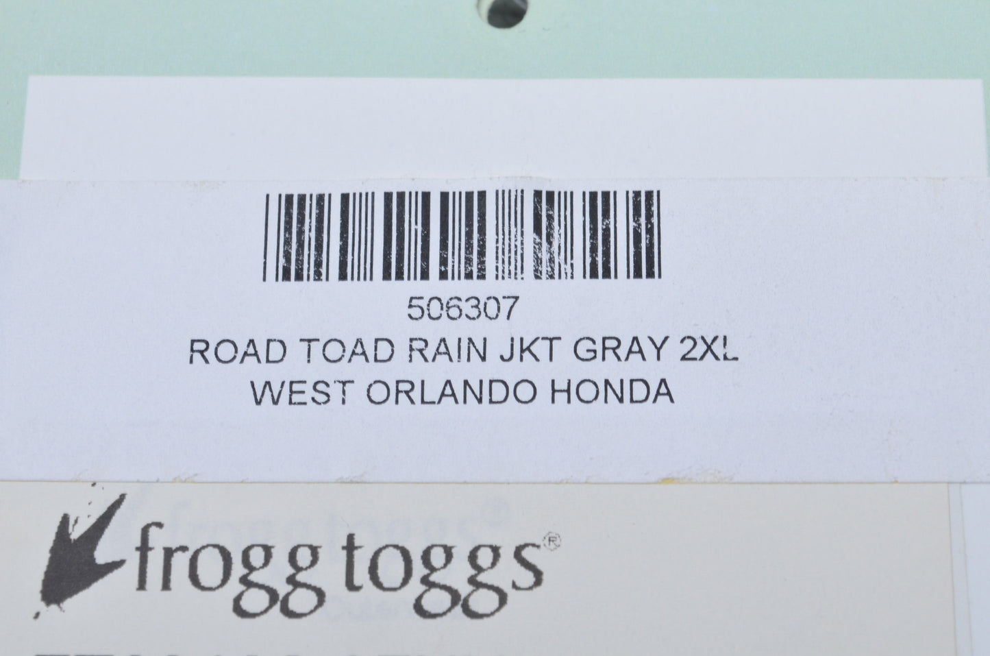 Frogg Toggs 506307 XXL Grey Rain Jacket NOS