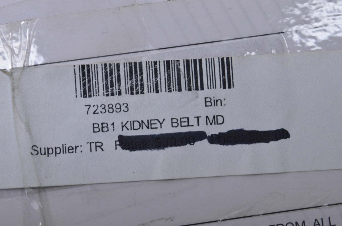 EVS 723893 Medium Black & Red Kidney Belt NOS