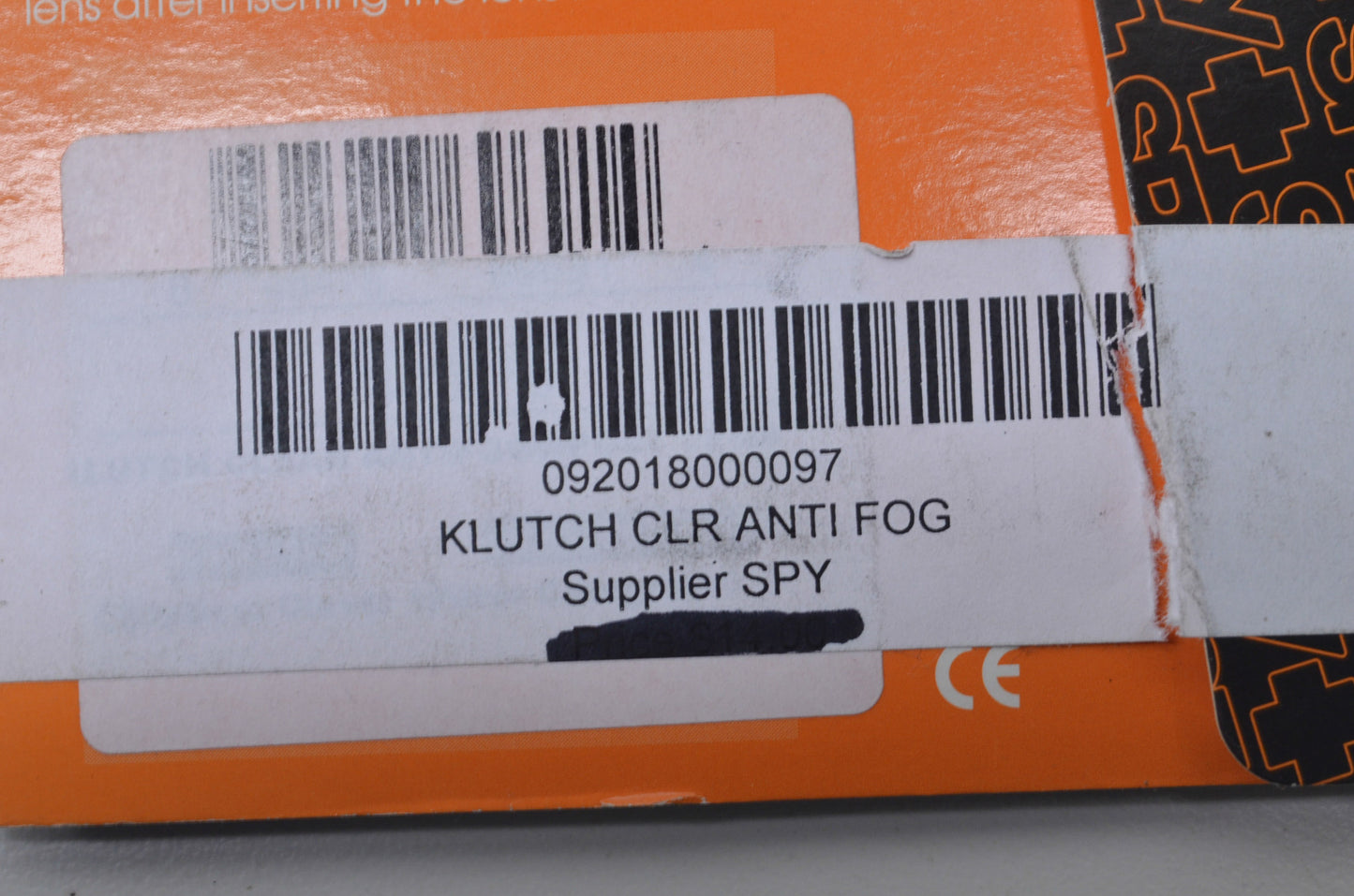 New SPY Klutch Clear Anti-Fog Lens NOS