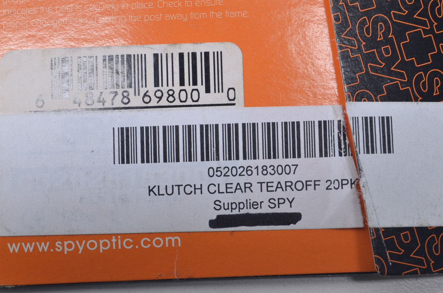 Klutch Tearoff Kit Qty 20 NOS
