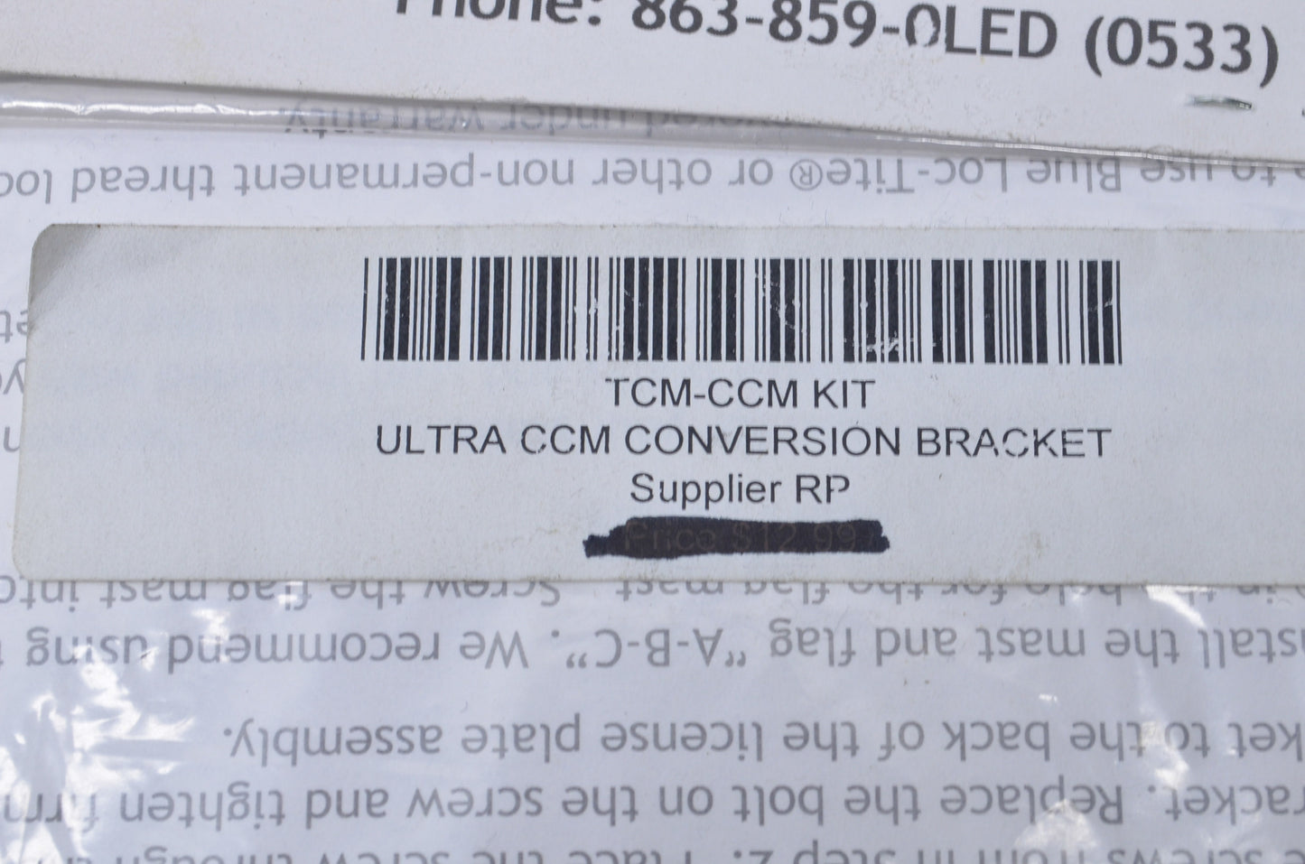 Rumbling Pride TCM-CCM KIT Conversion Bracket Kit NOS