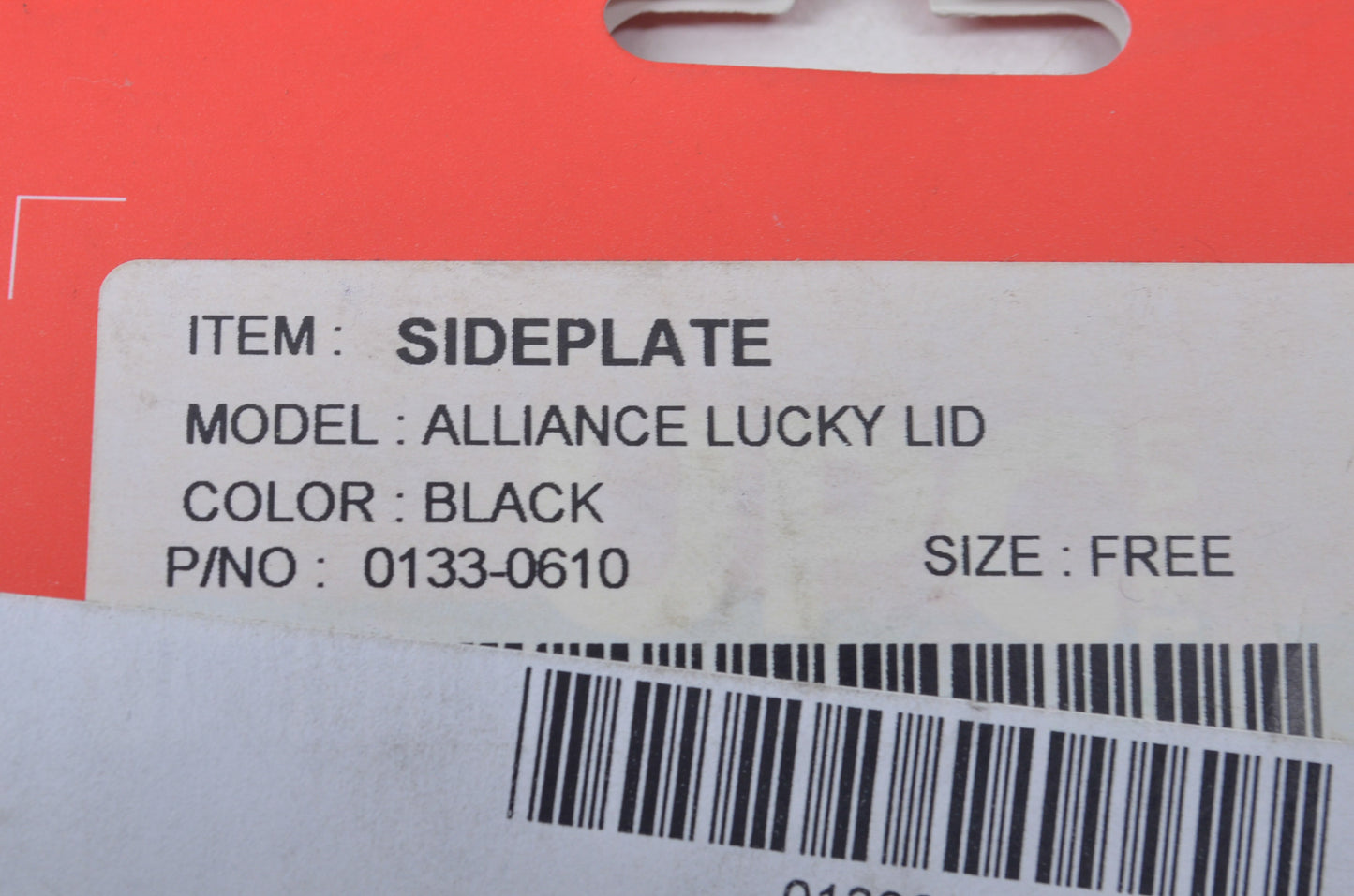 New Icon Lucky Lid Black Sideplate Kit NOS