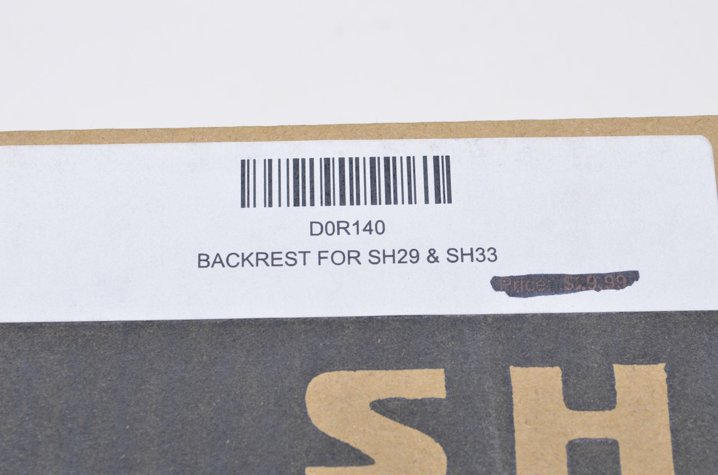 New Shad Backrest Lid & Base Kit NOS