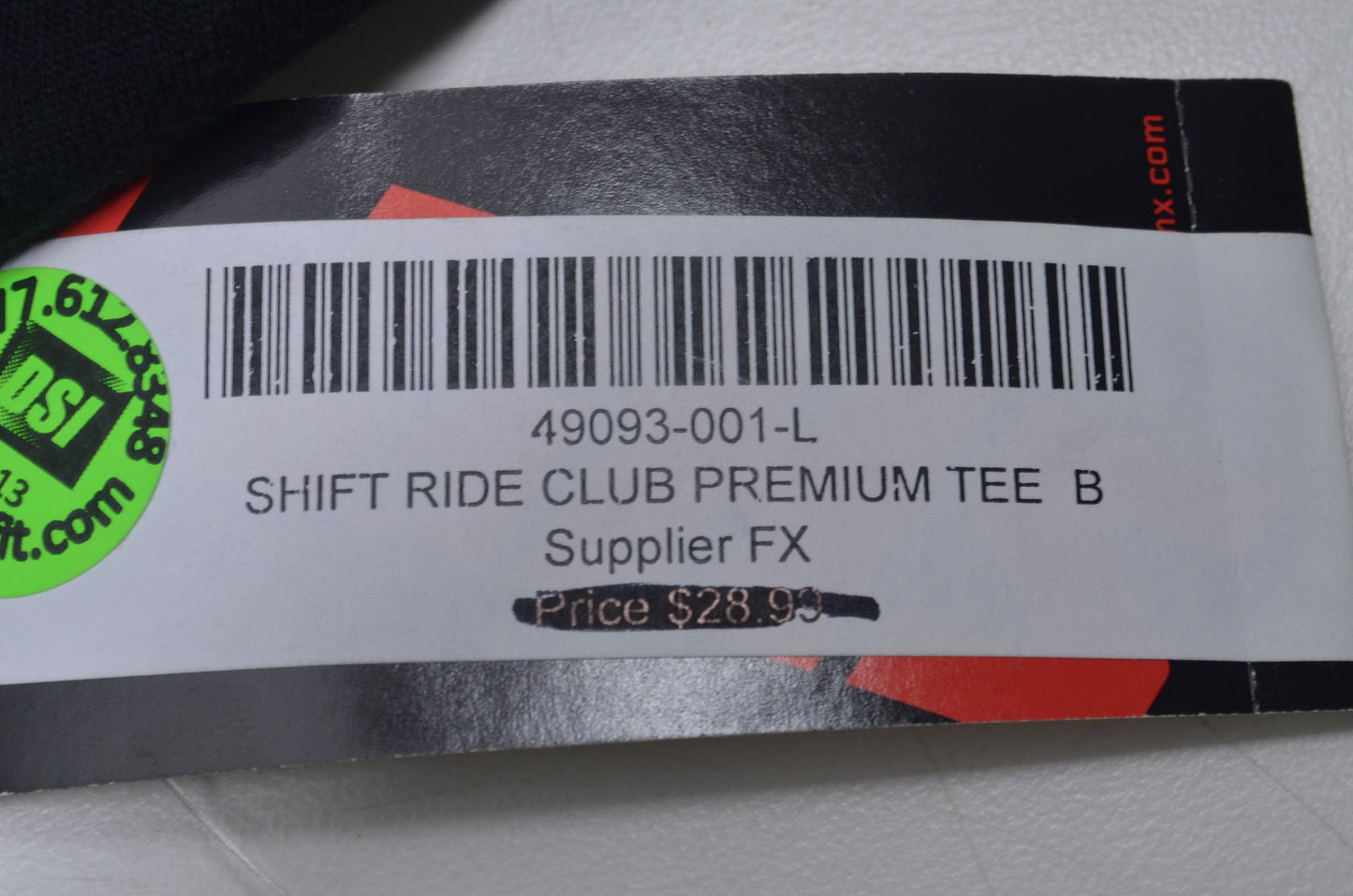 Shift 49093-001-L Adult Large Black Faded club Tee NOS