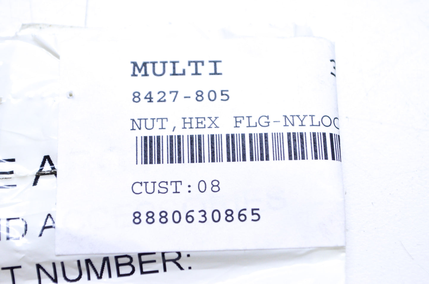 OEM Arctic Cat 8427-805 Black Nyloc Hex Flange Nut M8X1.25 Qty 3 NOS