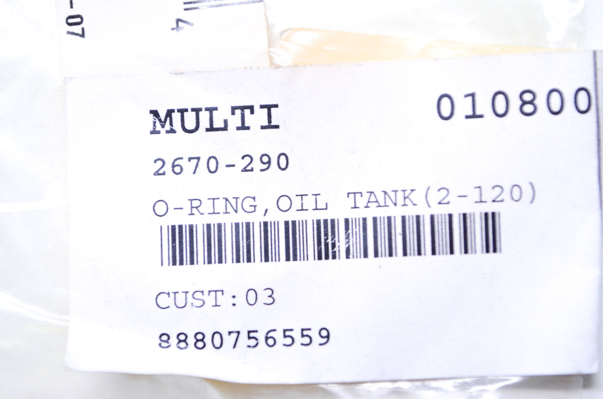 OEM Arctic Cat 2670-290 Oil Tank O-Ring (2-120) NOS