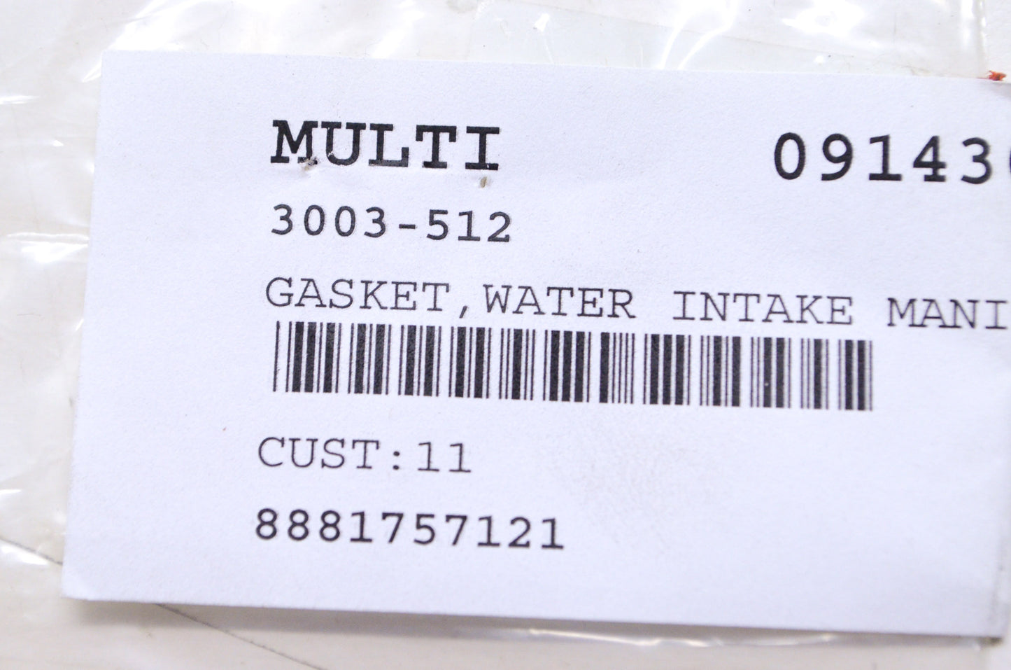 OEM Arctic Cat 3003-512 Water Intake Manifold Gasket Kit NOS
