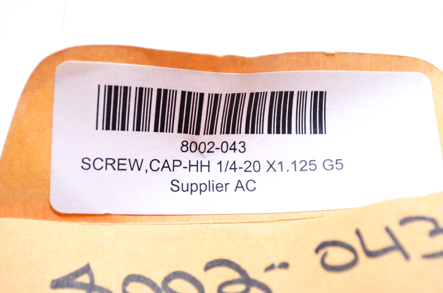OEM Arctic Cat 8002-043 Hex Head Cap Screw 1/4-20 X1.125 Qty 2 NOS