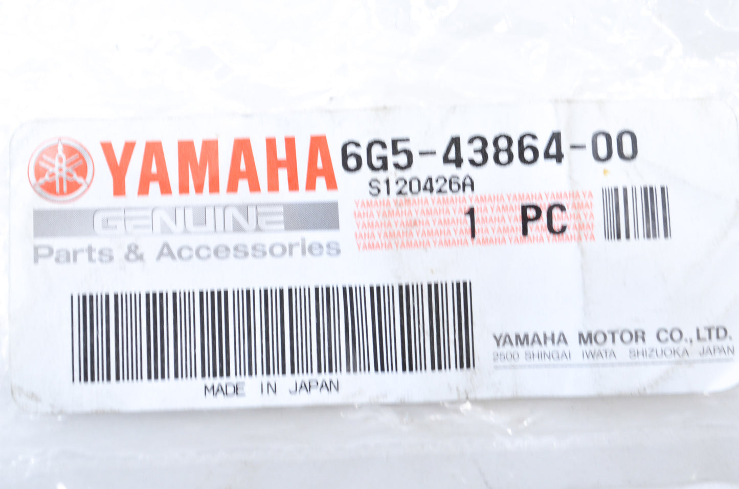 OEM Yamaha 6G5-43864-00-00 O-Ring NOS